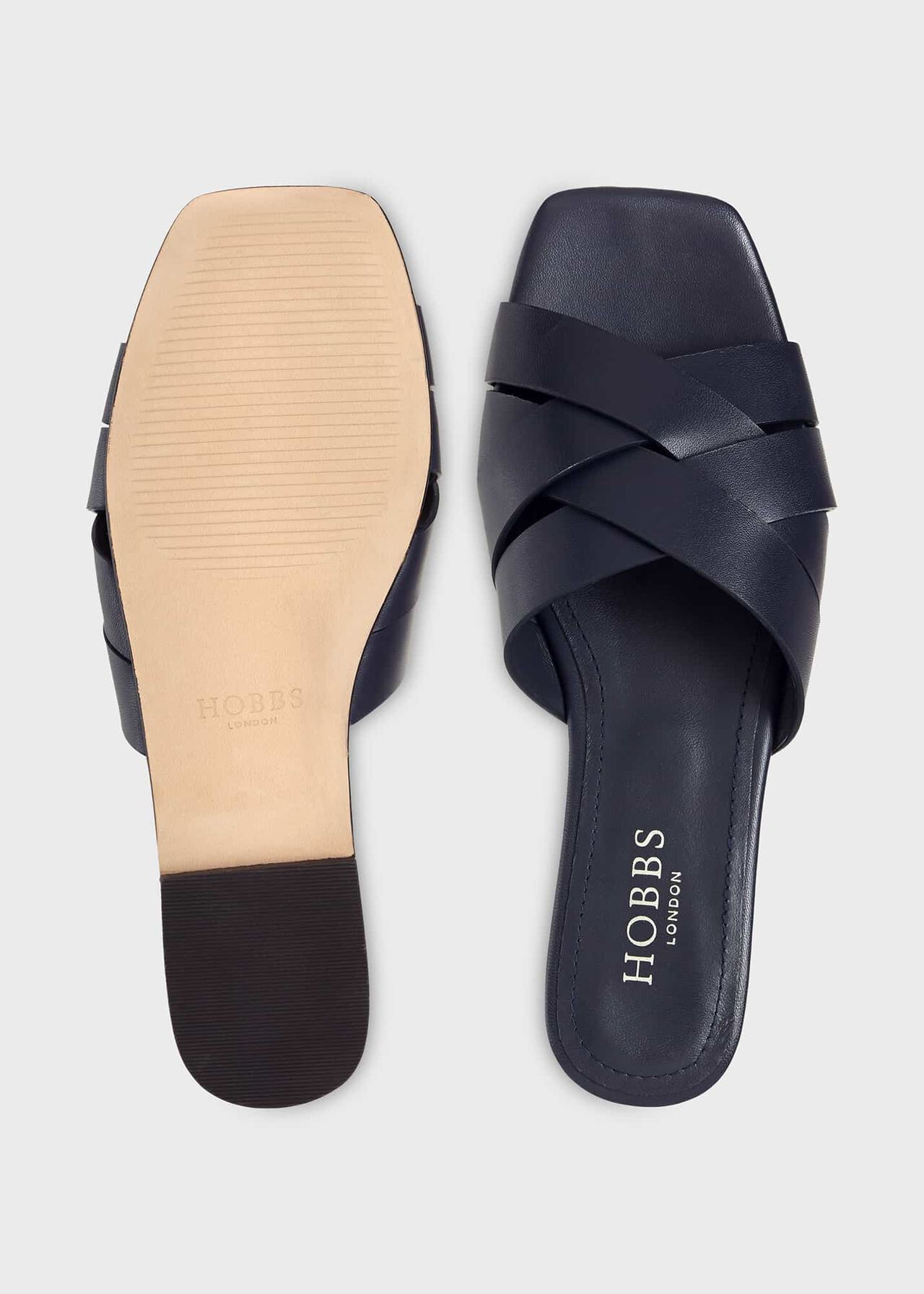 Annie Flats Sandal, Navy, hi-res